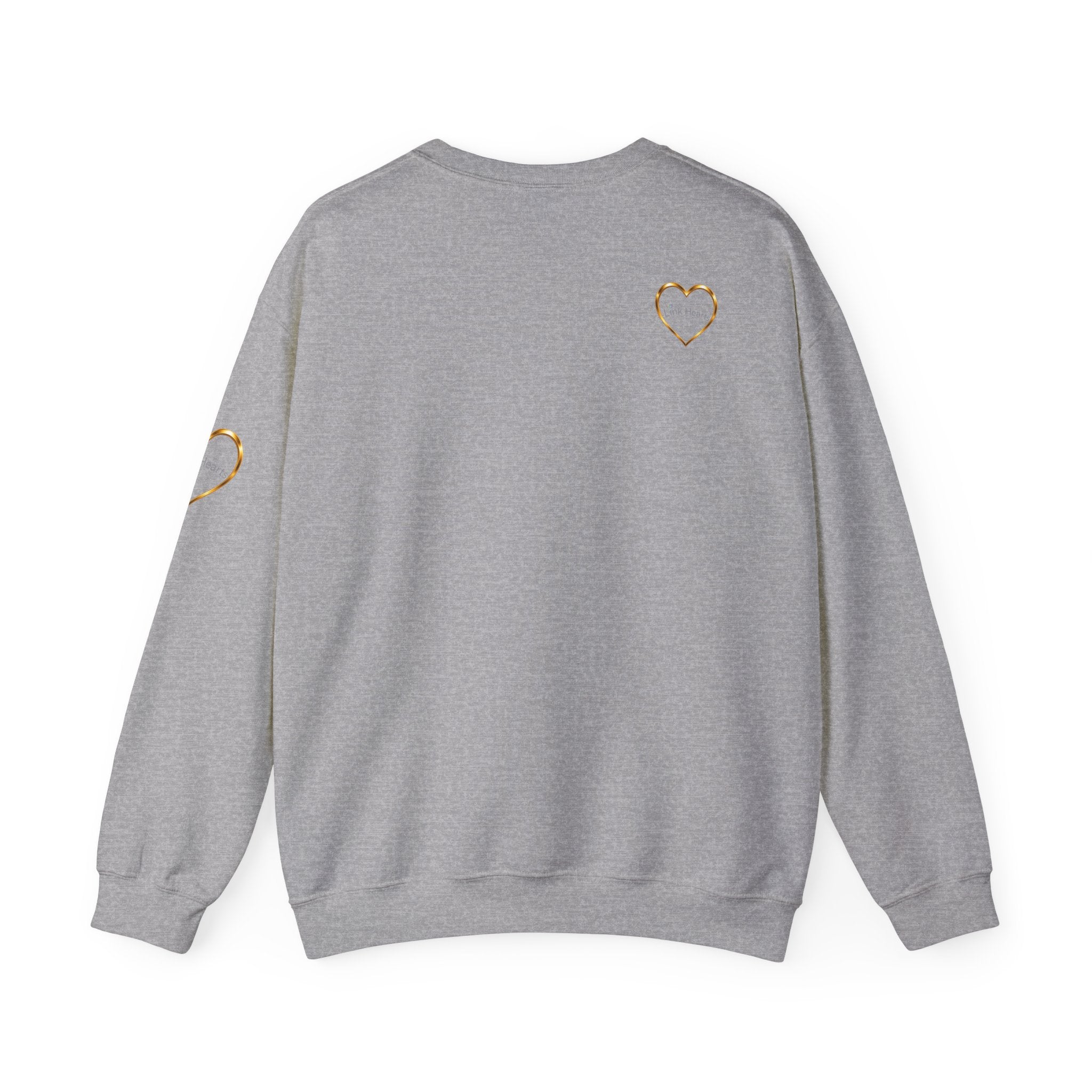 Heart Hands Crewneck Sweatshirt — Rainbow Heart Hand Gesture Pullover
