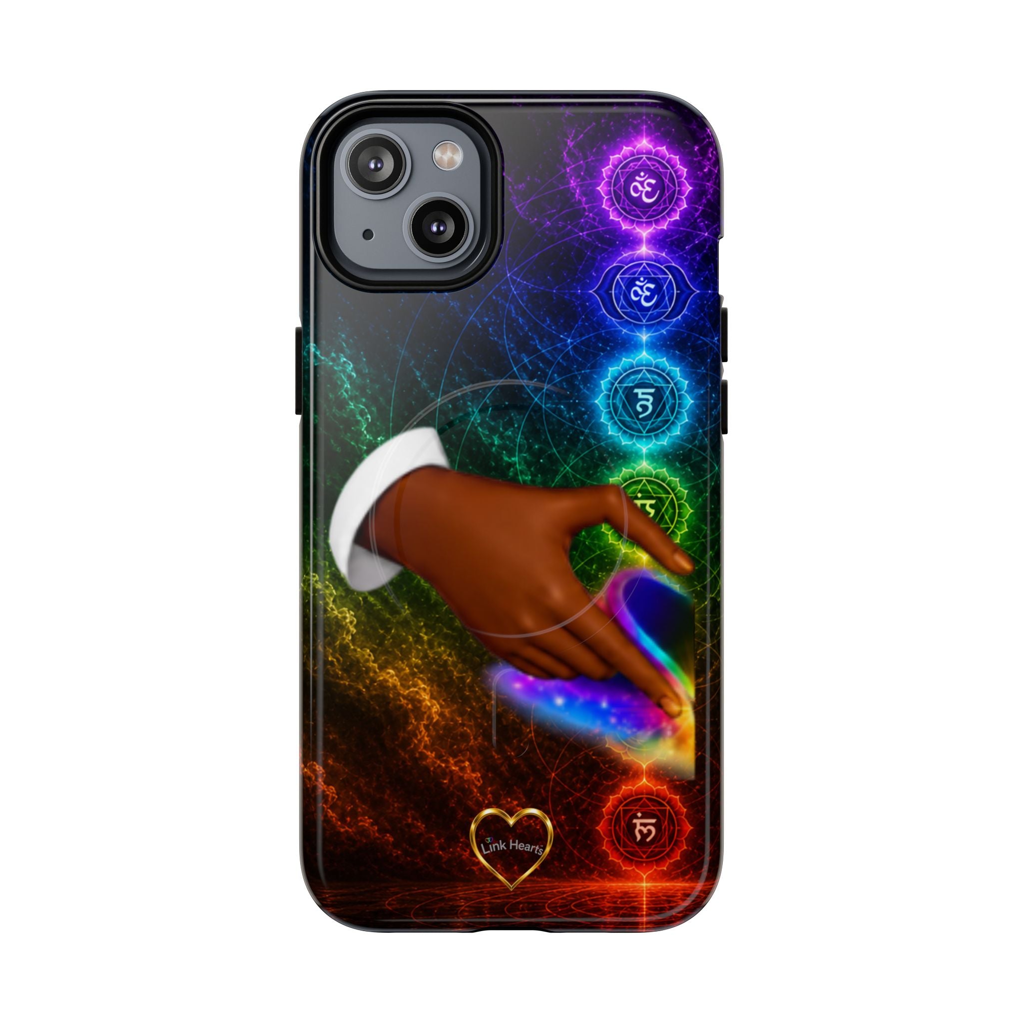 Link Hearts™ Cosmic Energy Phone Case - Chakra Healing Magnetic Phone Case
