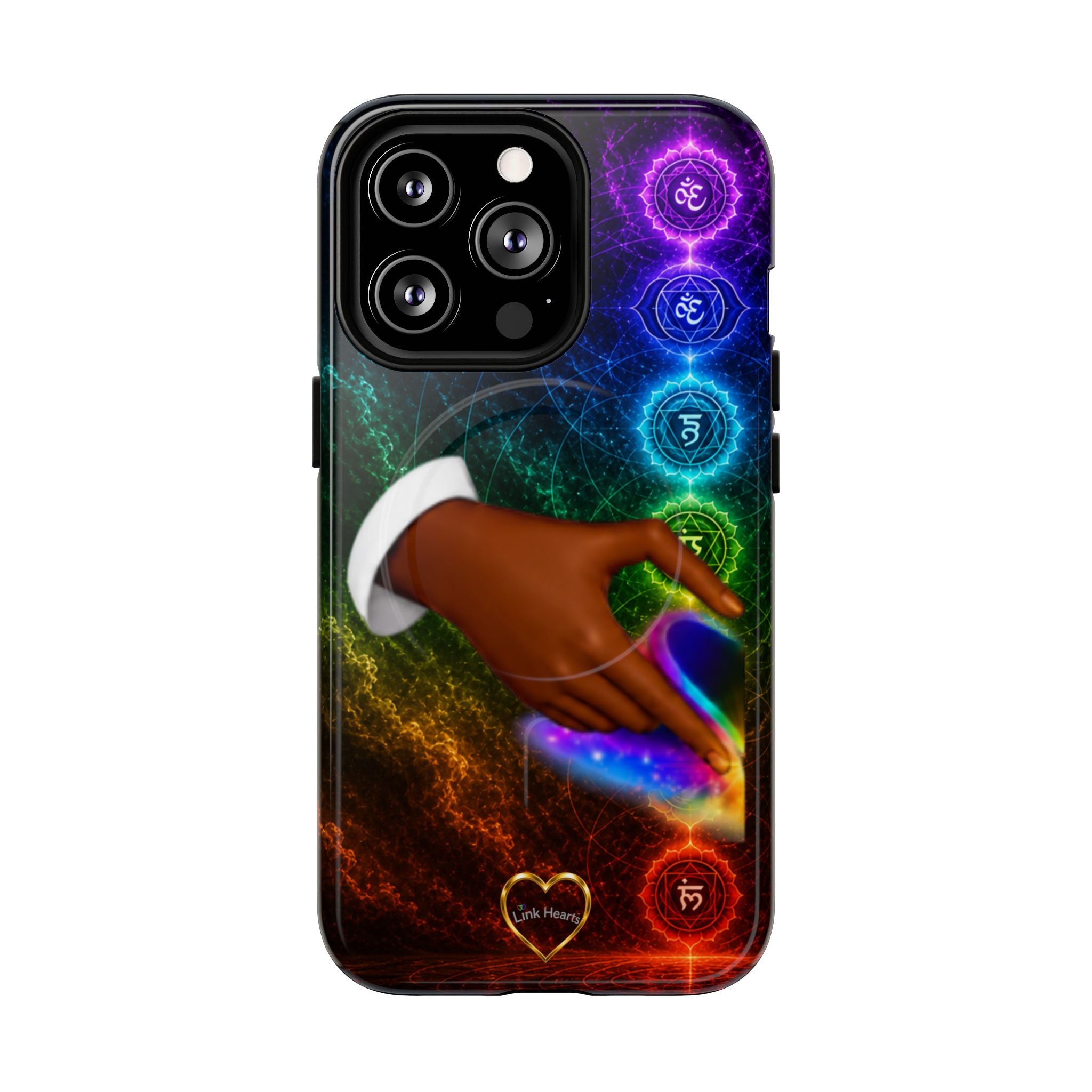 Link Hearts™ Cosmic Energy Phone Case - Chakra Healing Magnetic Phone Case