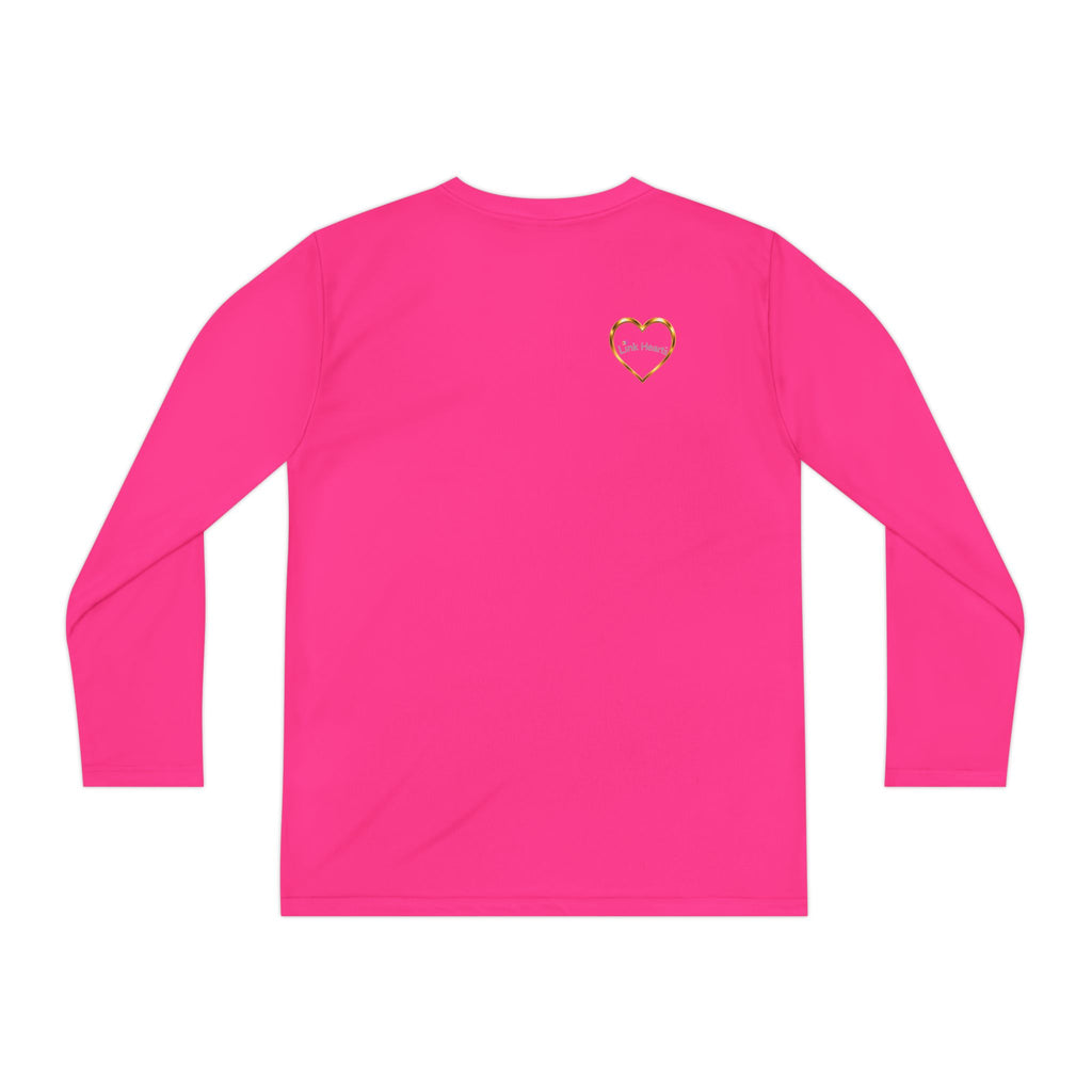 Link Hearts™ Youth Long Sleeve Tee – Rainbow Hand Heart Design (Love Unity)