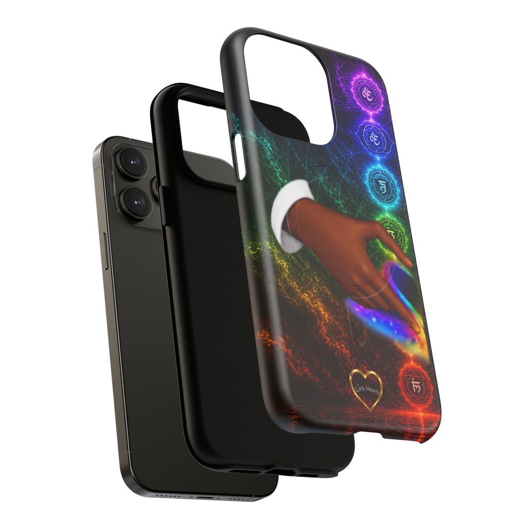 Link Hearts™ Cosmic Energy Phone Case - Chakra Healing Magnetic Phone Case