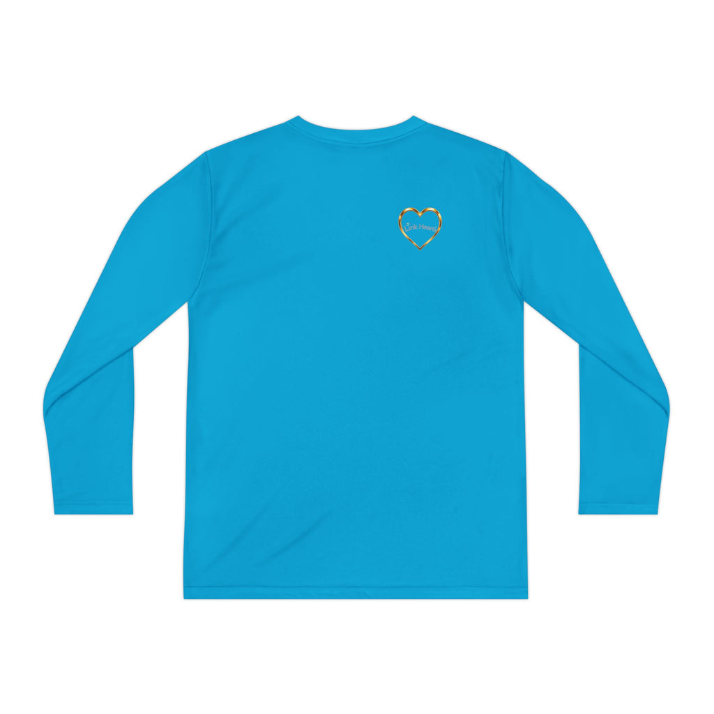 Link Hearts™ Youth Long Sleeve Tee – Rainbow Hand Heart Design (Love Unity)