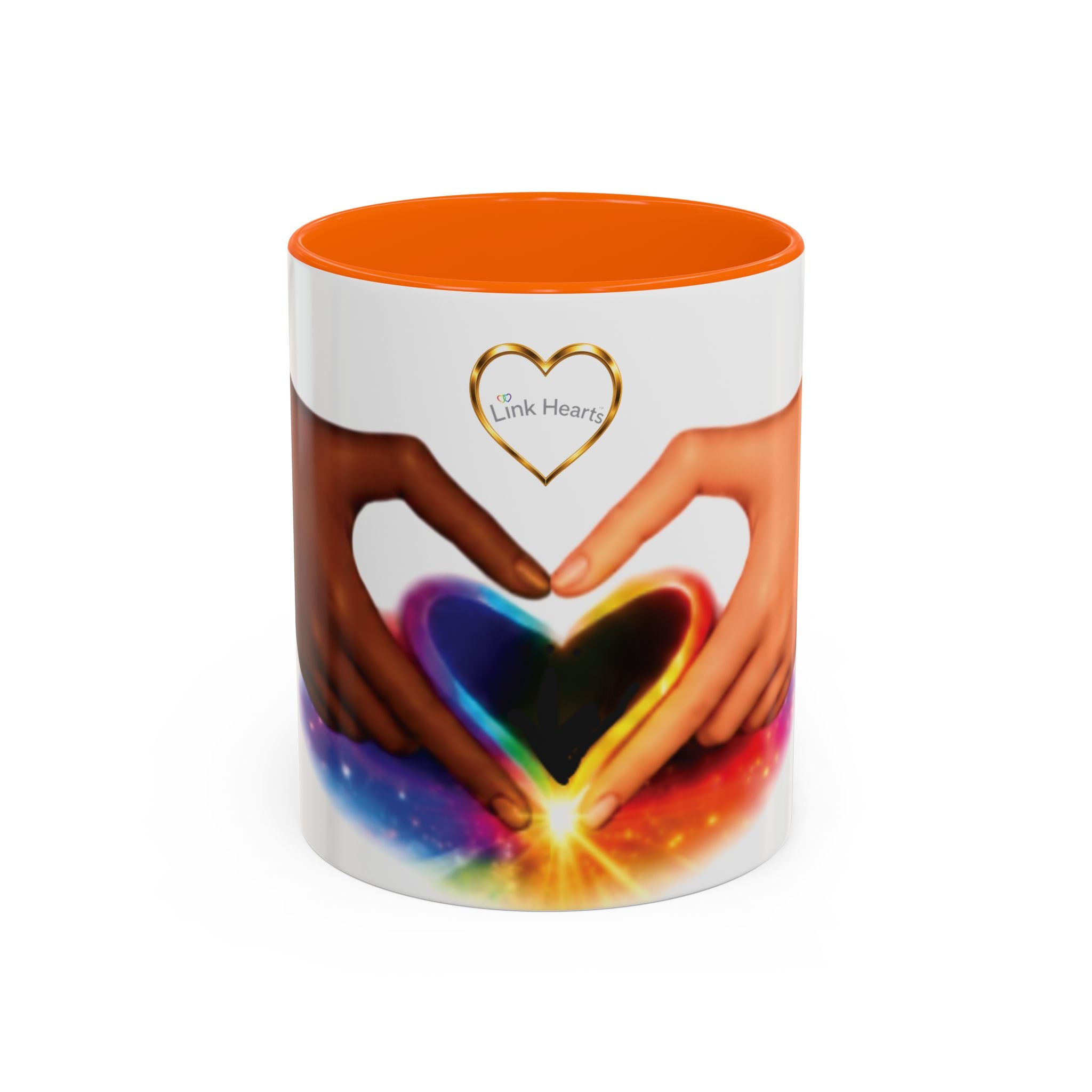 Link Hearts™ - Rainbow Unity Heart Mug.