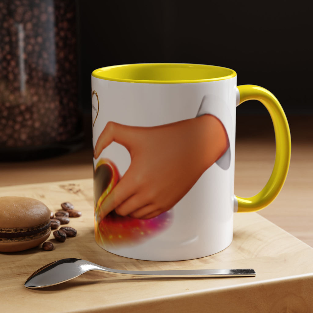 Link Hearts™ - Rainbow Unity Heart Mug.