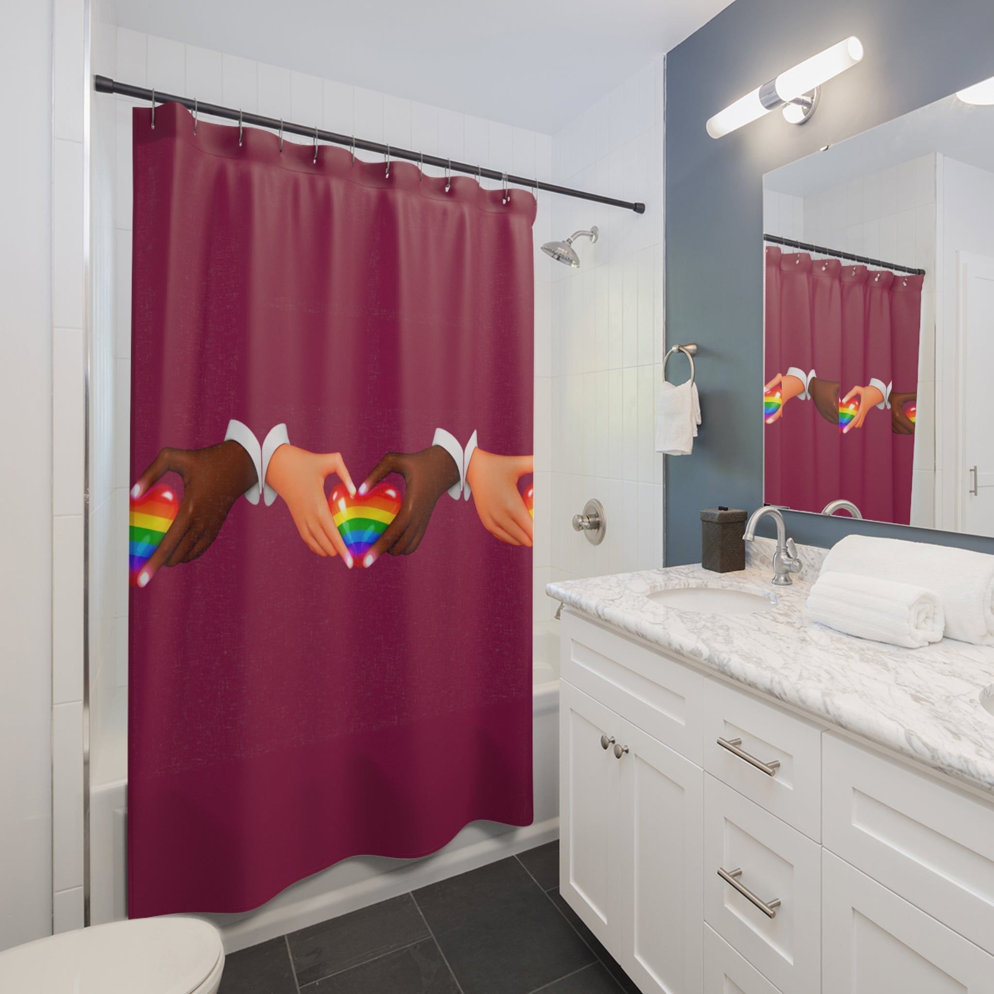 Link Hearts™ Unity Shower Curtain