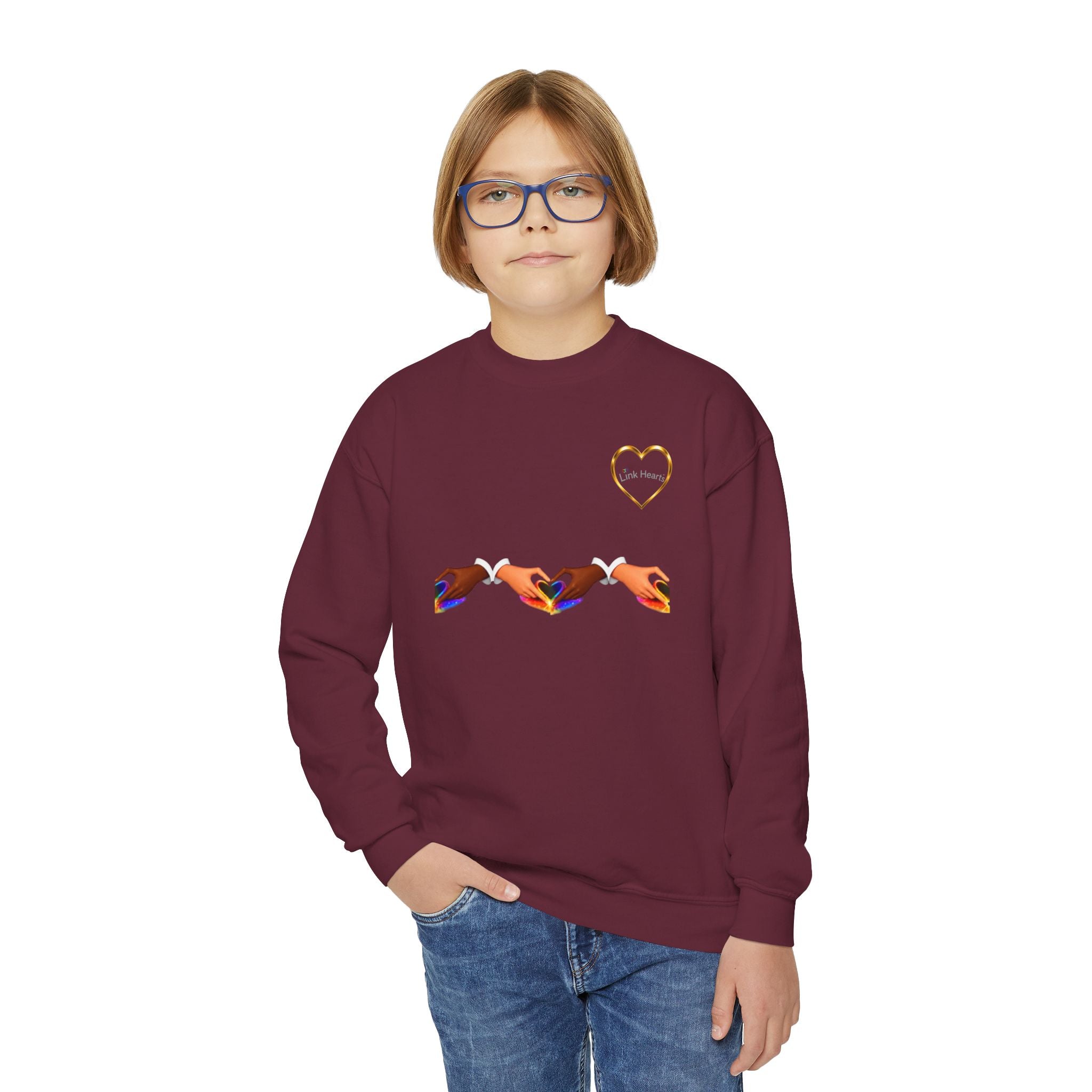 Link Hearts™ Unity Youth Crewneck Sweatshirt