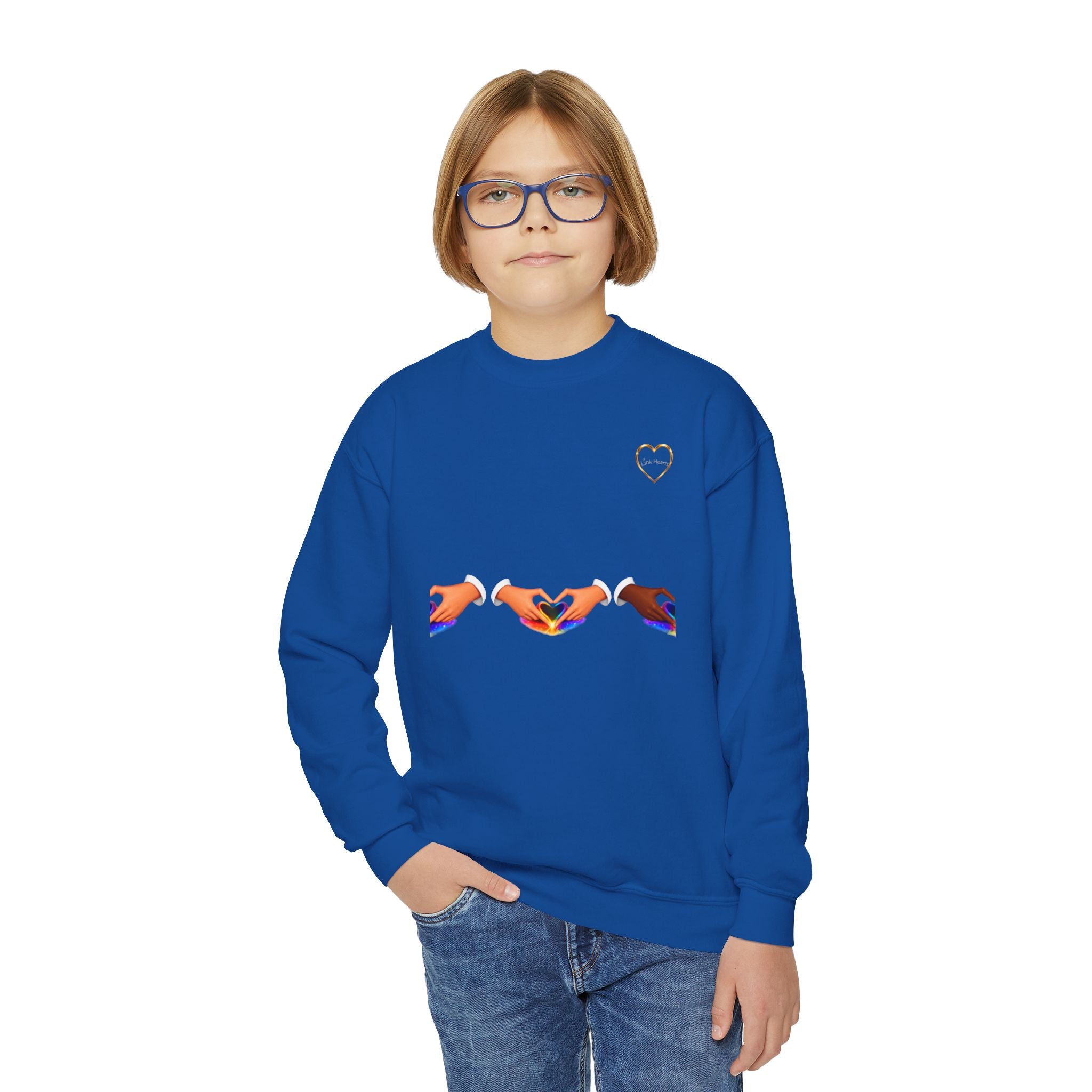 Link Hearts™ Unity Crewneck Sweatshirt — Youth Crewneck