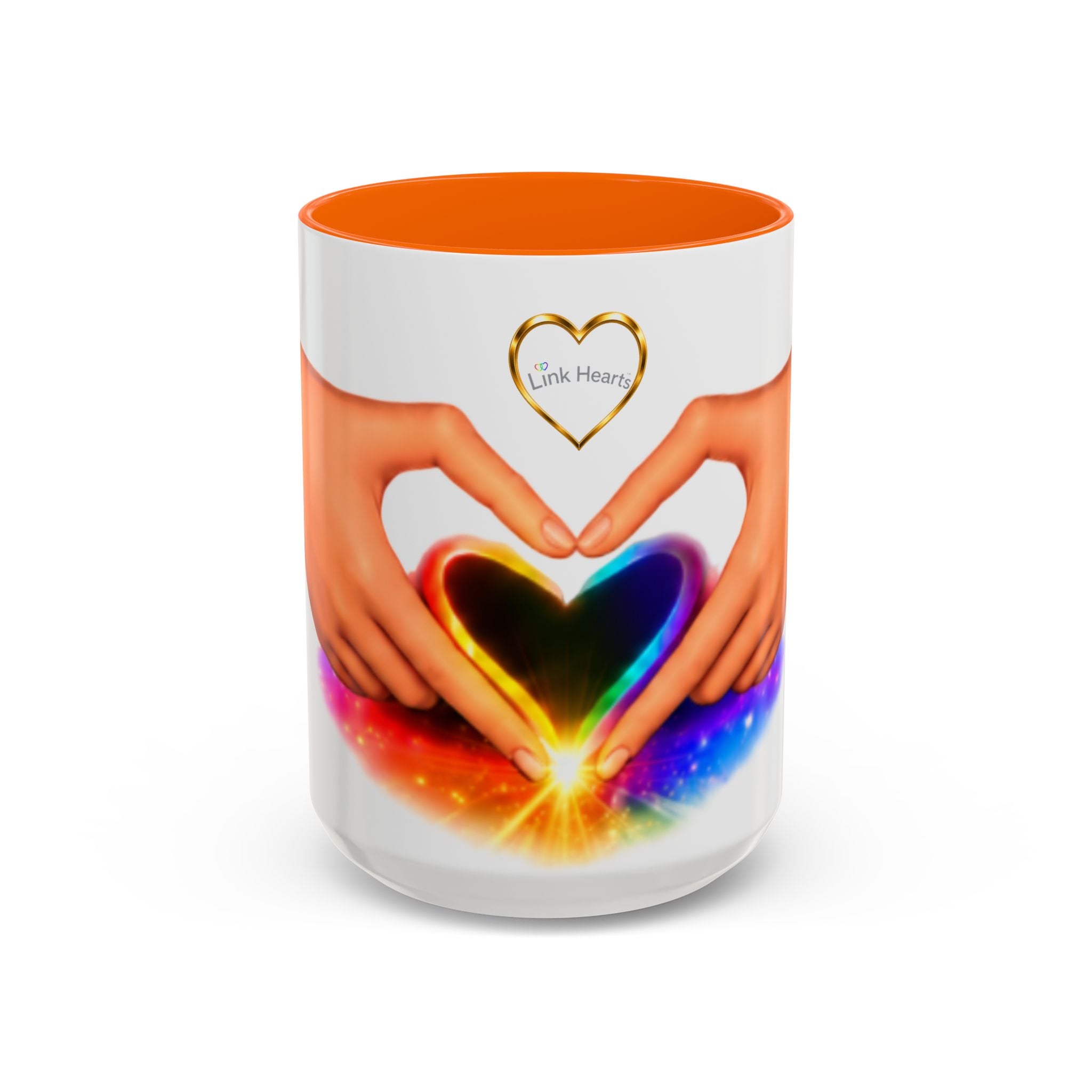 Link Hearts™ - Rainbow Heart Mug.
