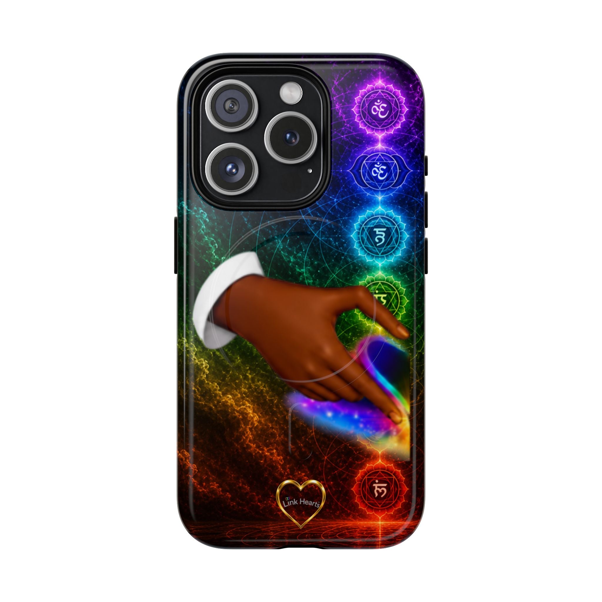 Link Hearts™ Cosmic Energy Phone Case - Chakra Healing Magnetic Phone Case