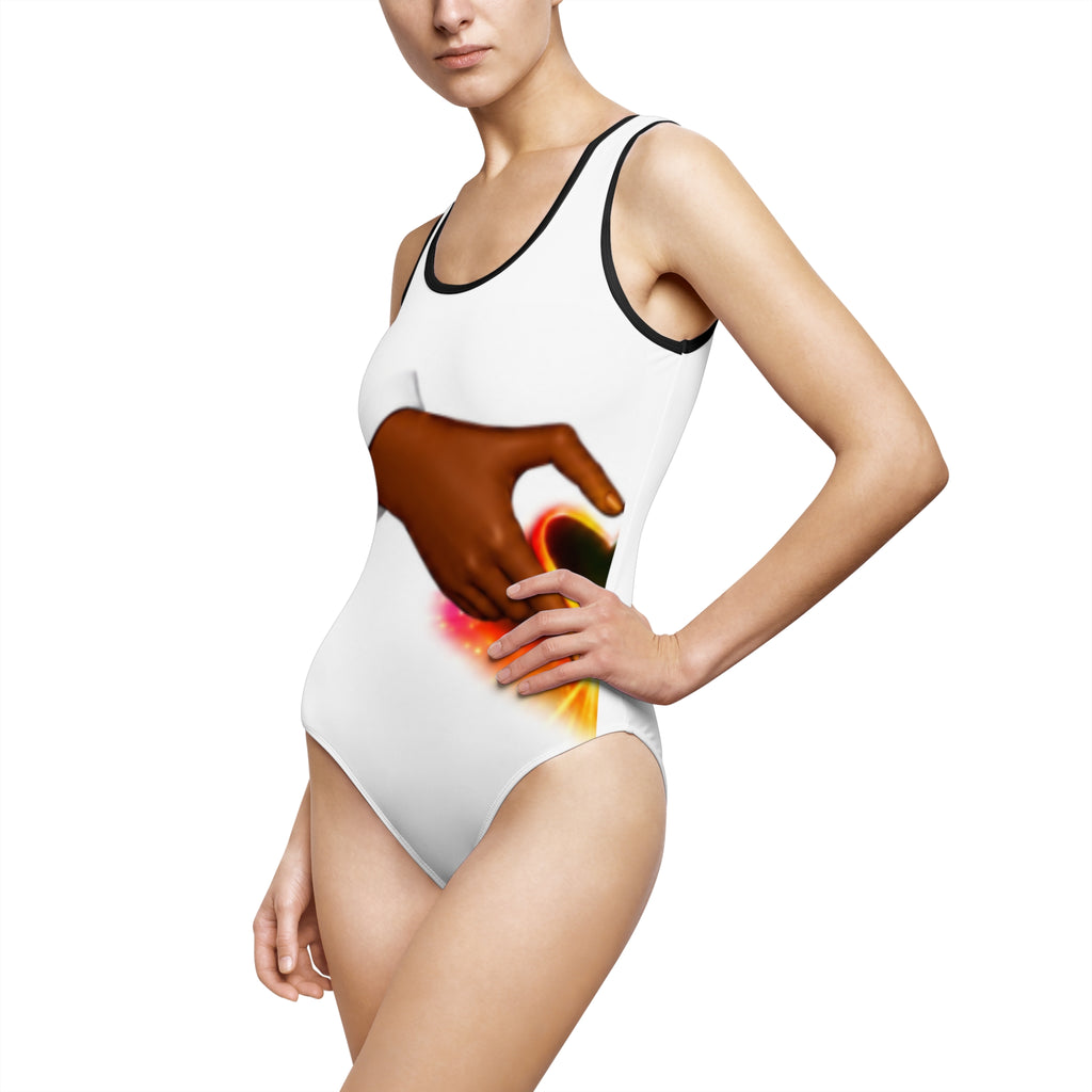 The Link Hearts™ Rainbow Burst One‑Piece Swimsuit