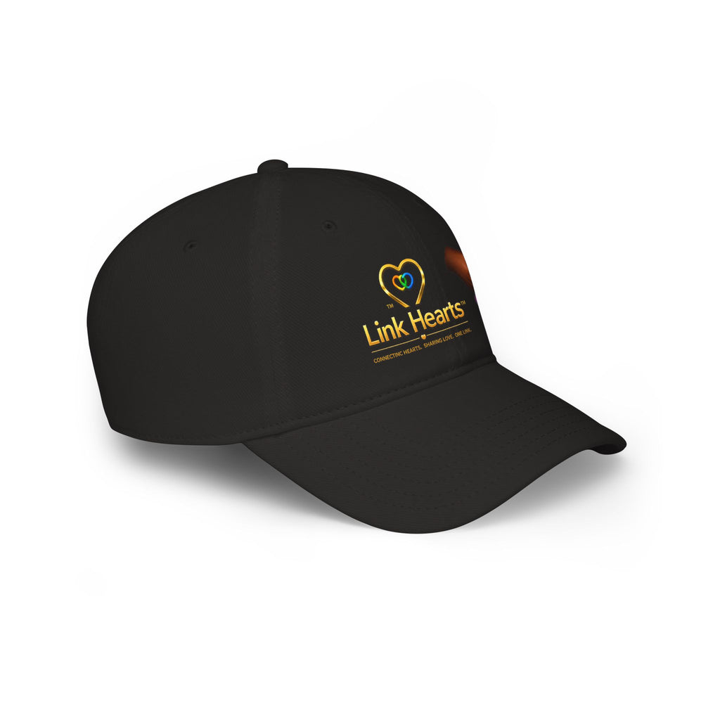 Low Profile Baseball Cap — "Link Hearts" Charity Logo Hat