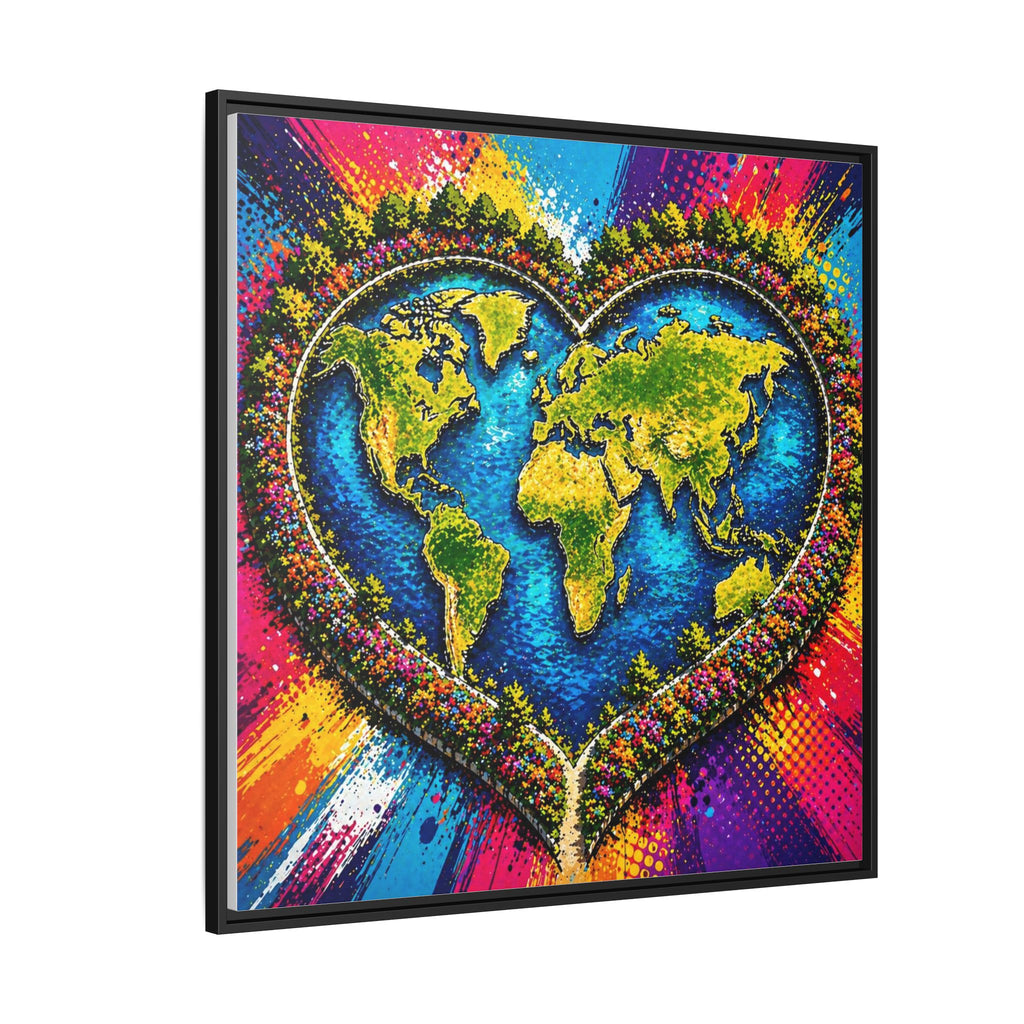 LinkHearts™ Framed Matte Canvas Wall Art — Multi‑Color