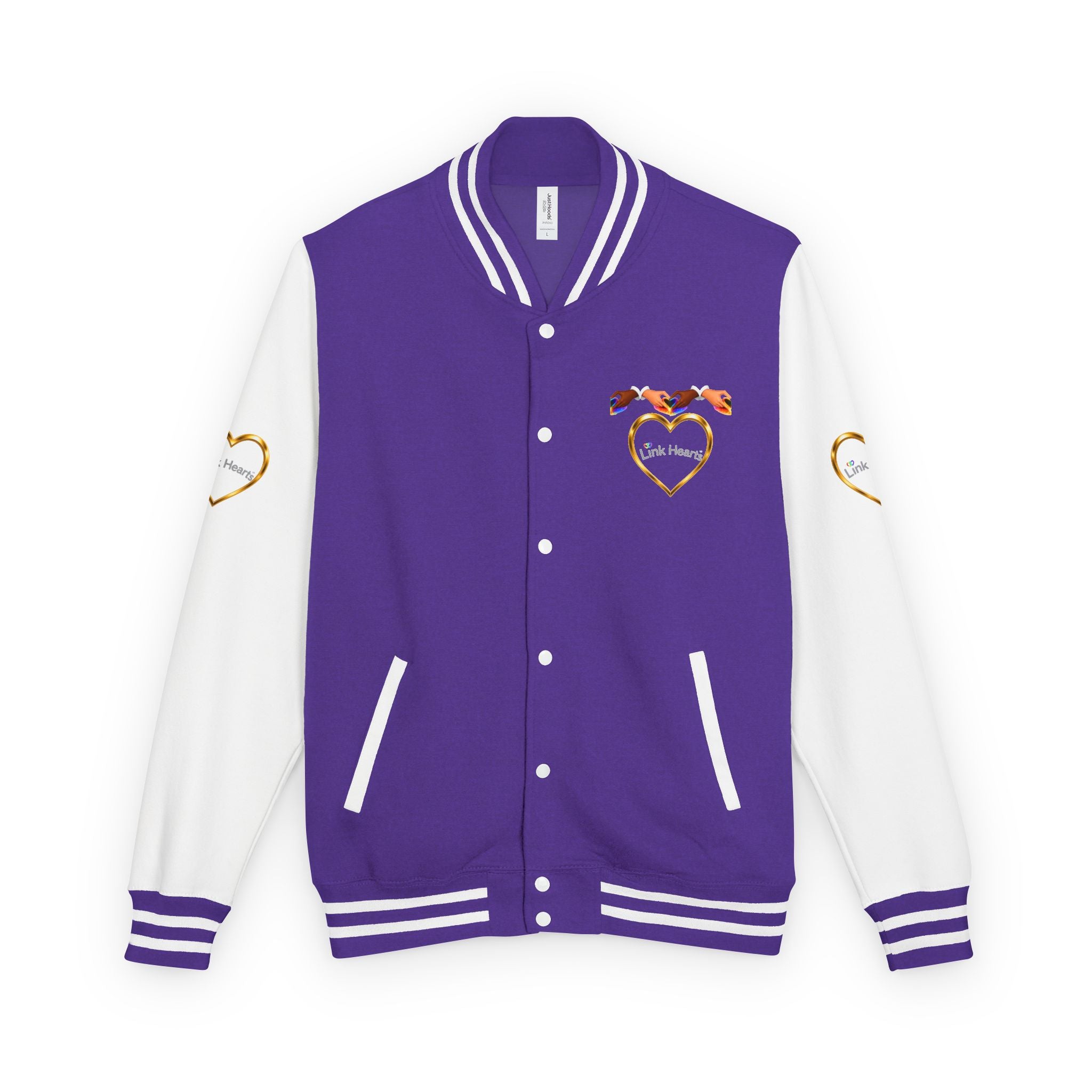 Link Hearts™ Premium Varsity Jacket – Wear the Movement.