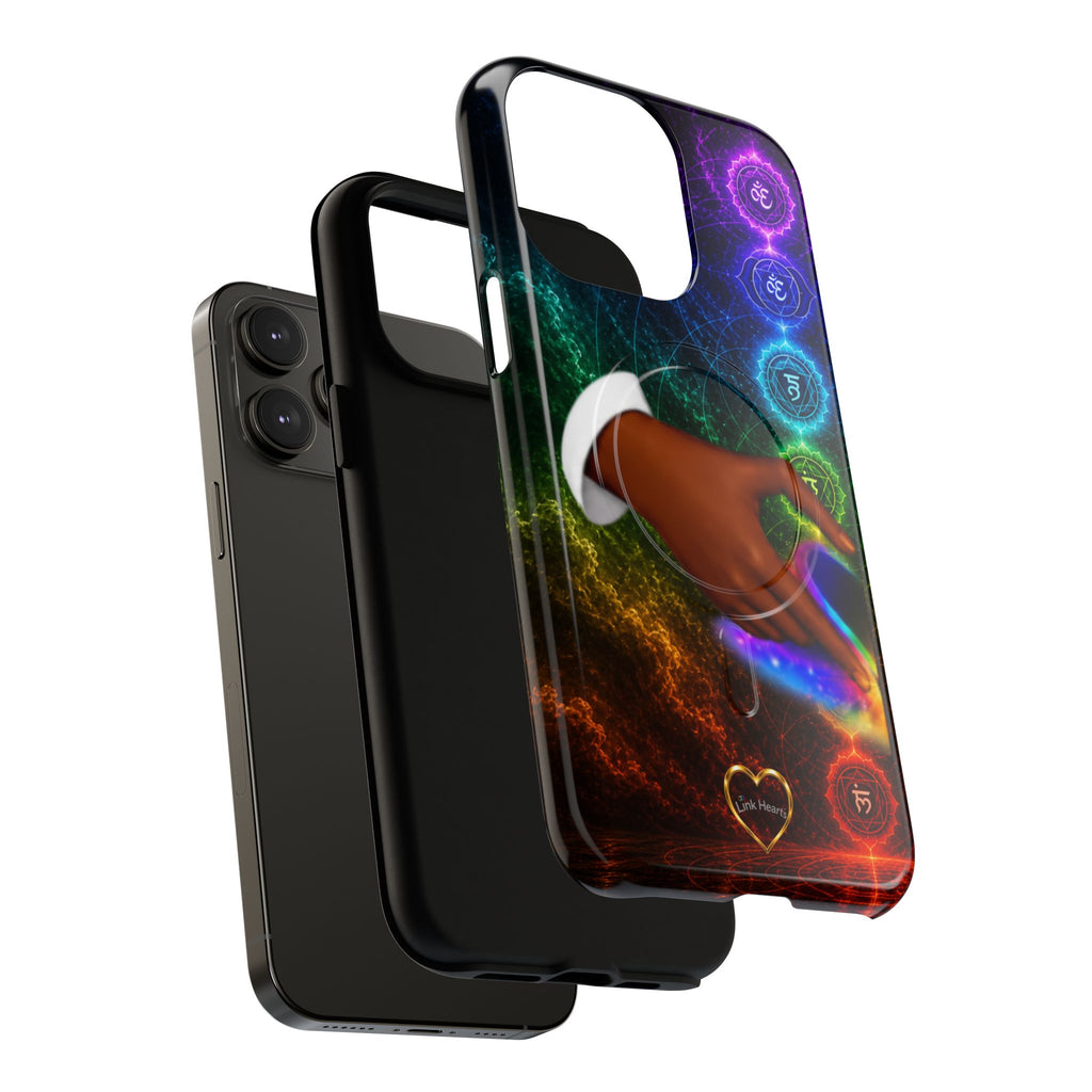 Link Hearts™ Cosmic Energy Phone Case - Chakra Healing Magnetic Phone Case