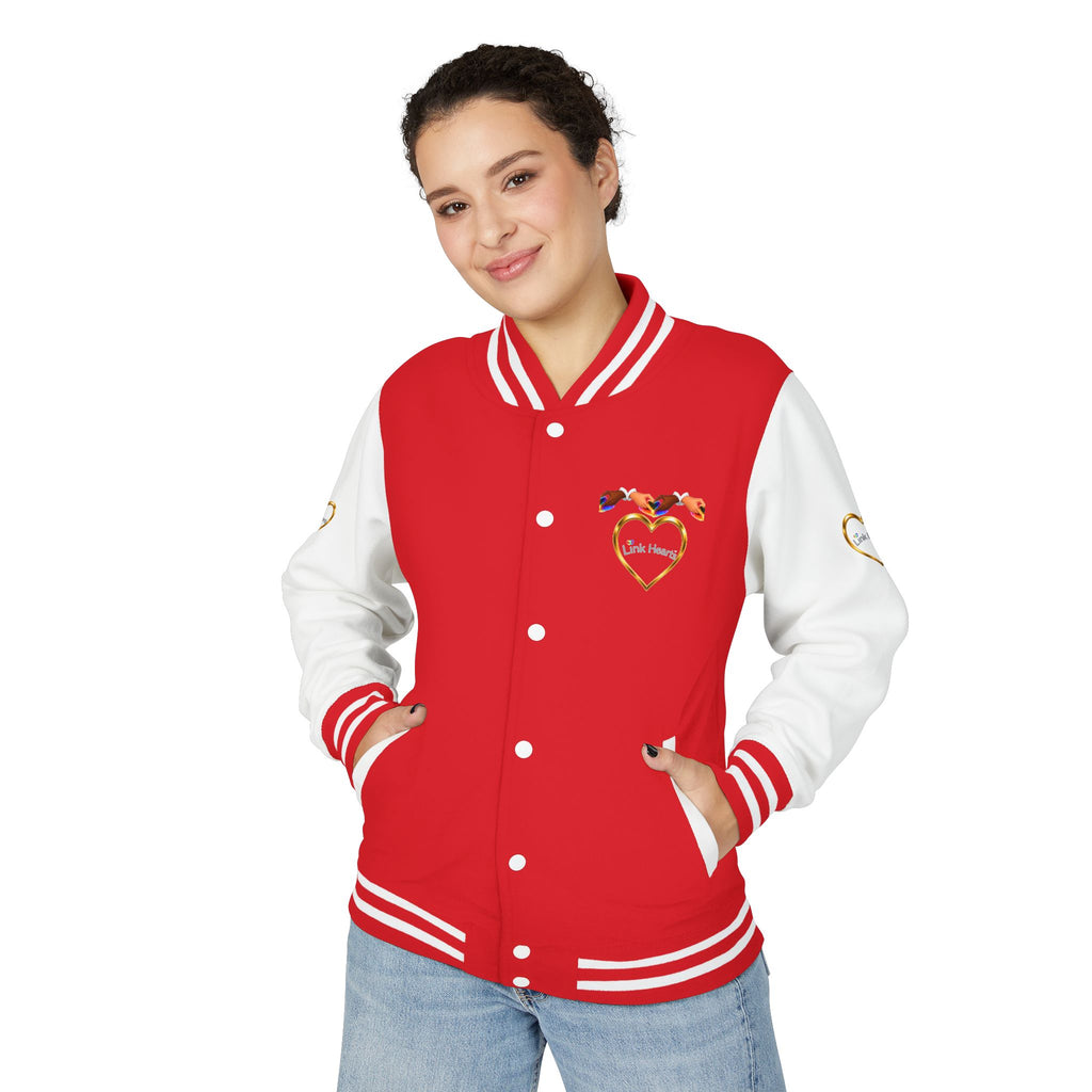 Link Hearts™ Premium Varsity Jacket – Wear the Movement.