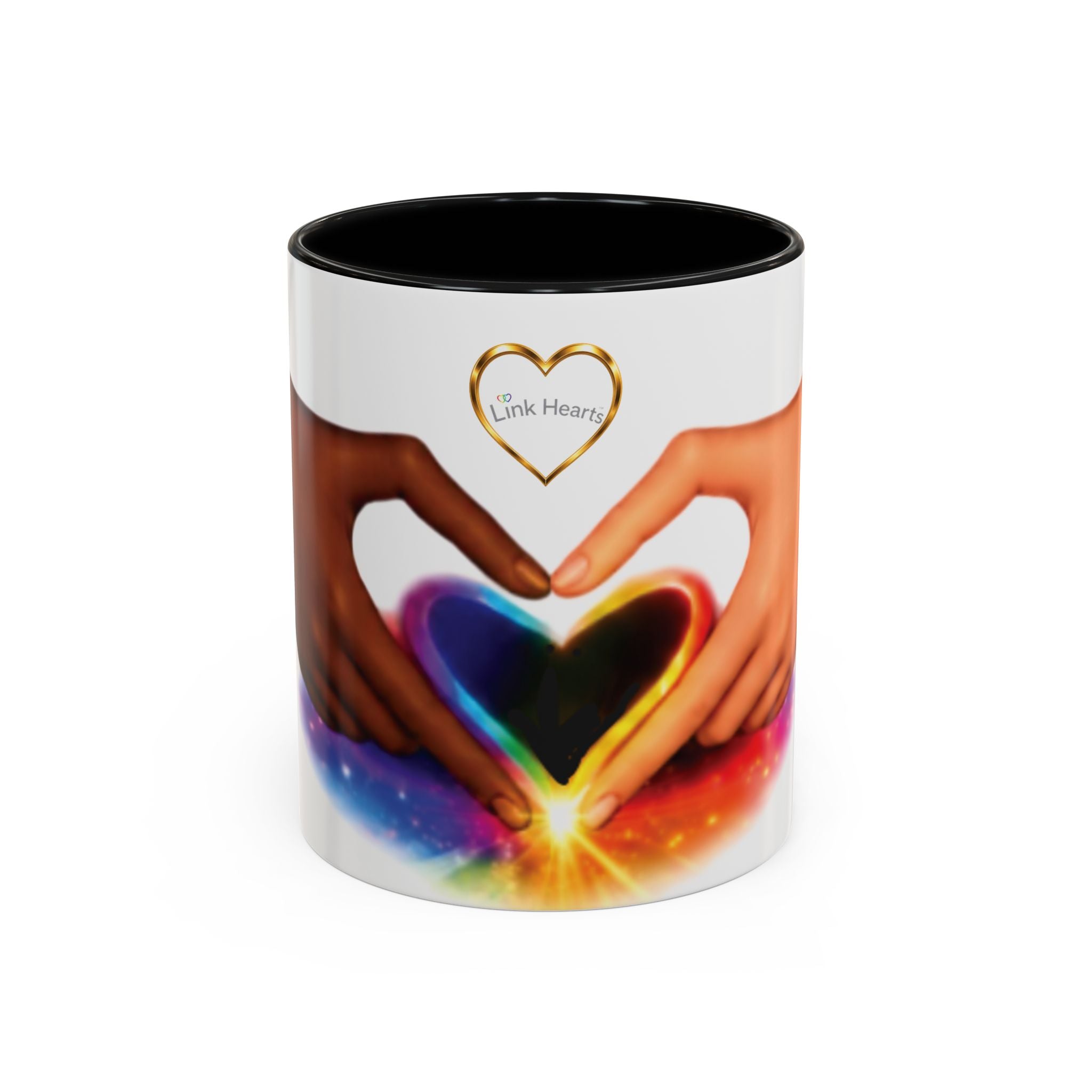 Link Hearts™ - Rainbow Unity Heart Mug.