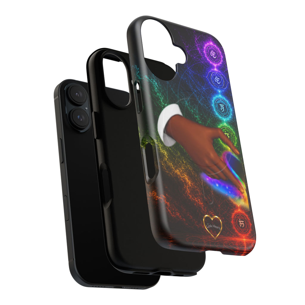 Link Hearts™ Cosmic Energy Phone Case - Chakra Healing Magnetic Phone Case