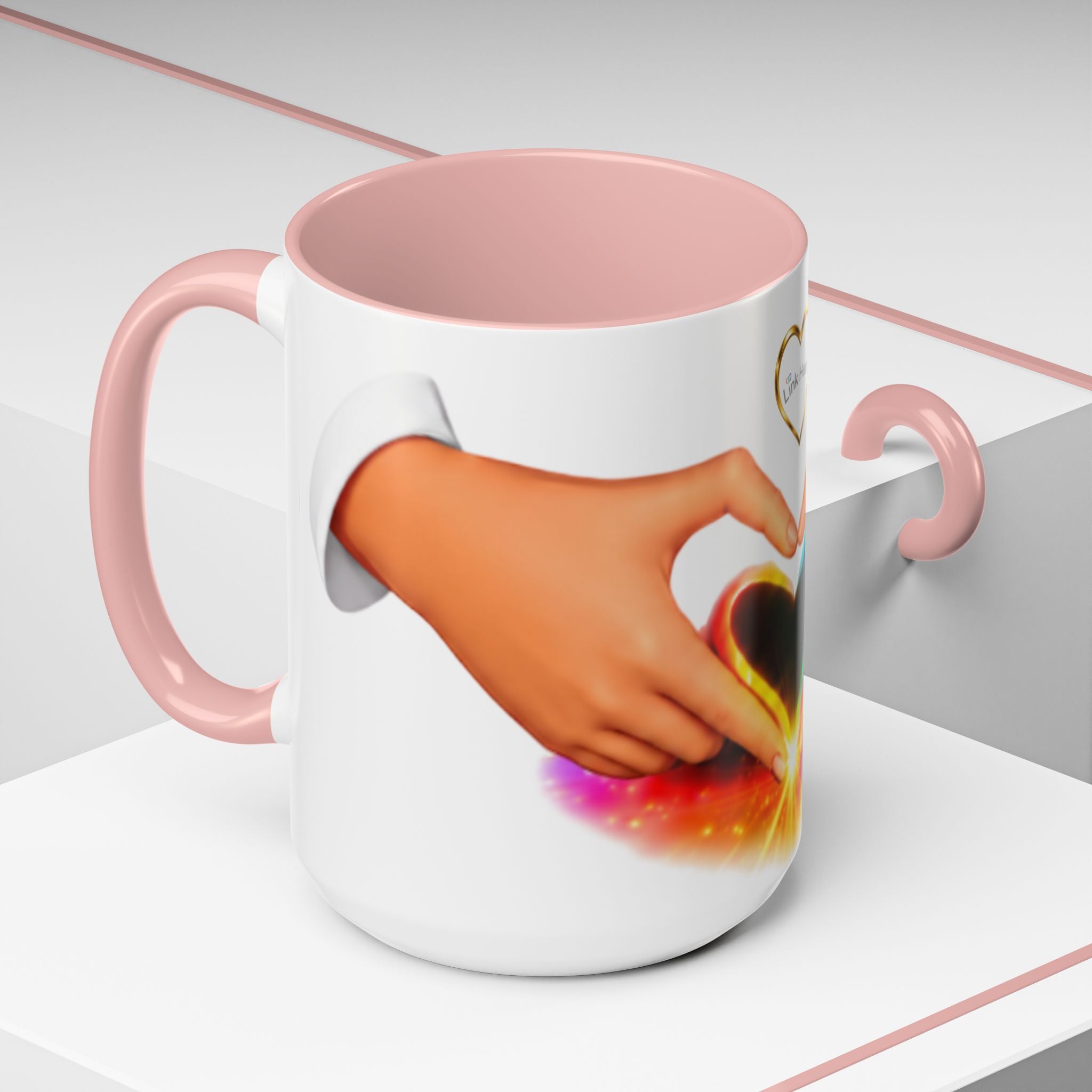 Link Hearts™ - Rainbow Heart Mug.