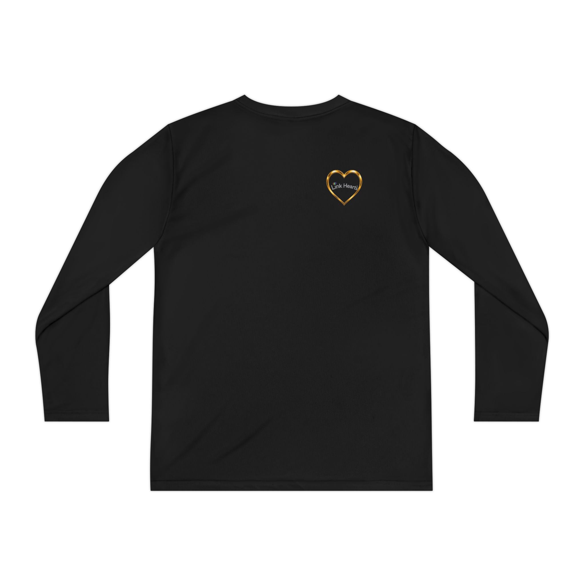 Link Hearts™ Youth Long Sleeve Tee – Rainbow Hand Heart Design (Love Unity)
