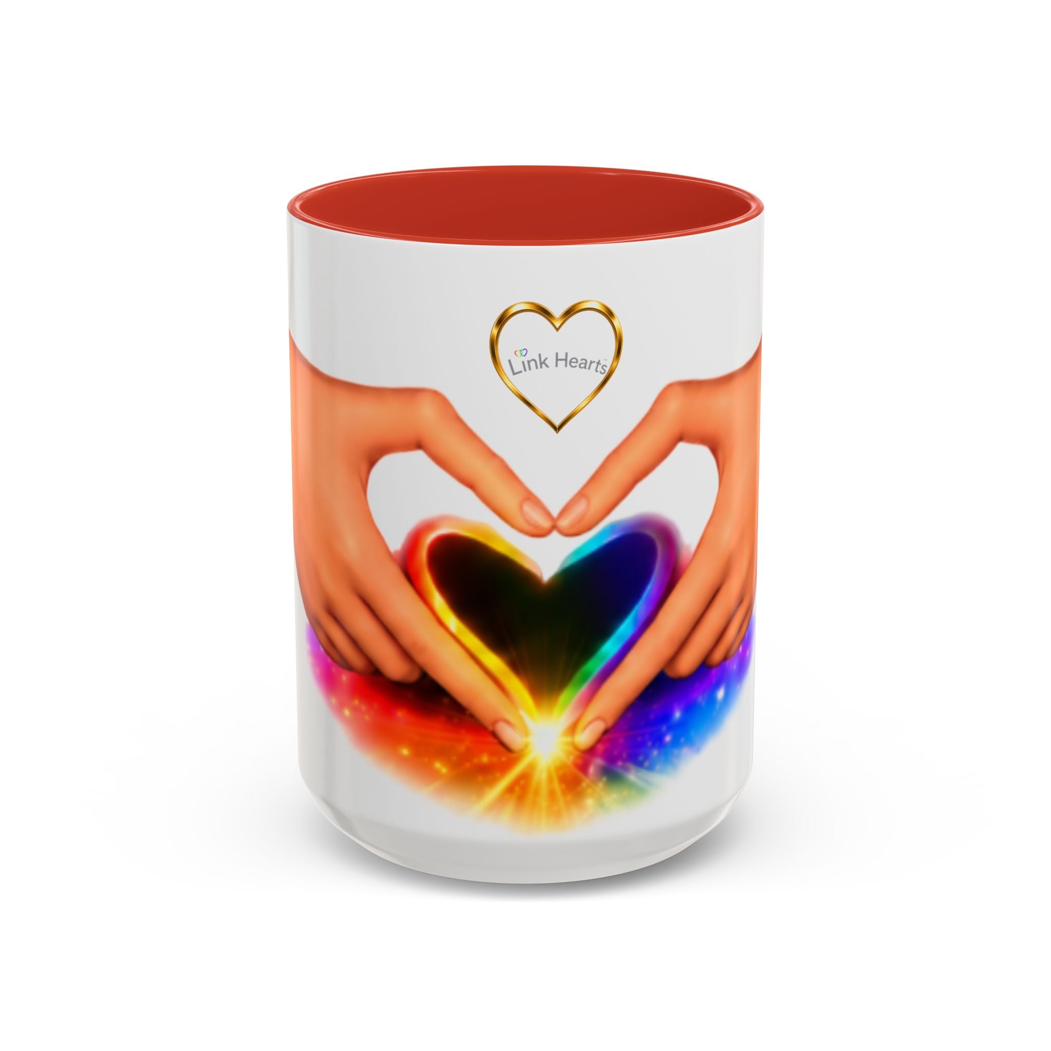 Link Hearts™ - Rainbow Heart Mug.