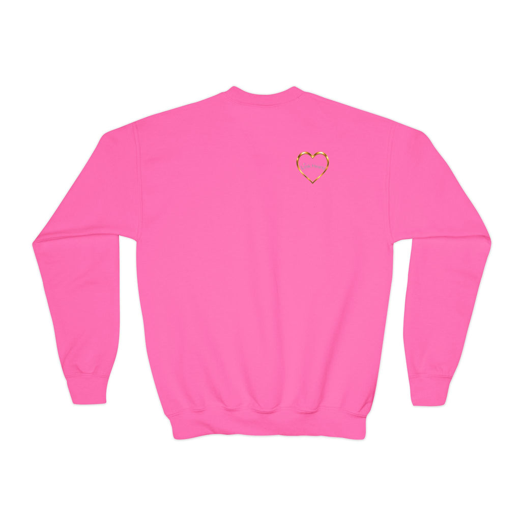Link Hearts™ Youth Crewneck Sweatshirt — Kids' Heart Link Graphic Pullover