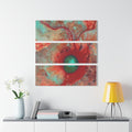 Link Hearts™ Abstract Triptych Acrylic Print — Bold Colour Modern Wall Art for Living Room & Bedroom