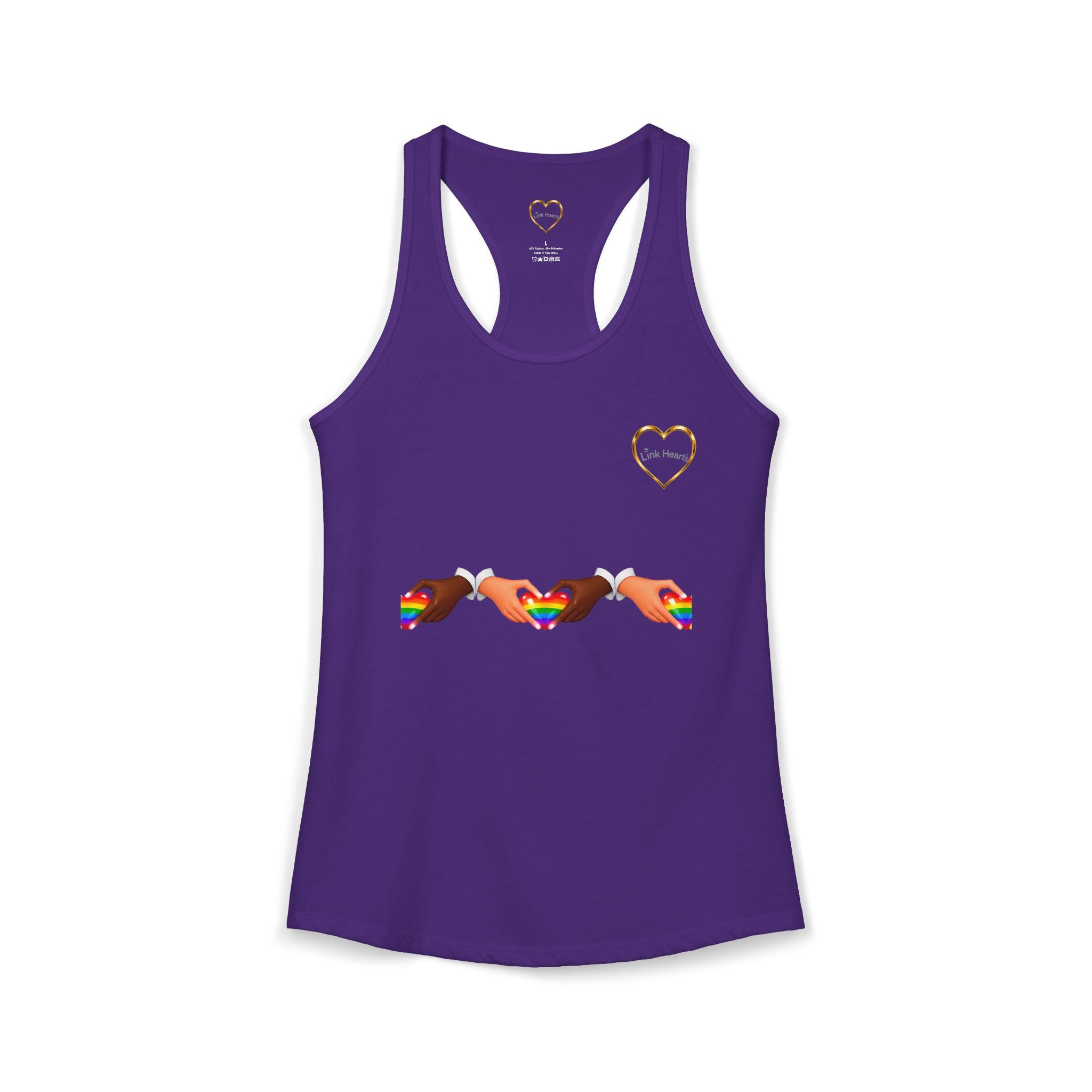 Link Hearts™ Women’s Ideal Racerback Tank – Wear Unity With Every Move.