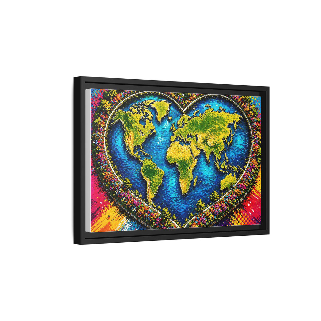 LinkHearts™ Framed Matte Canvas Wall Art — Multi‑Color