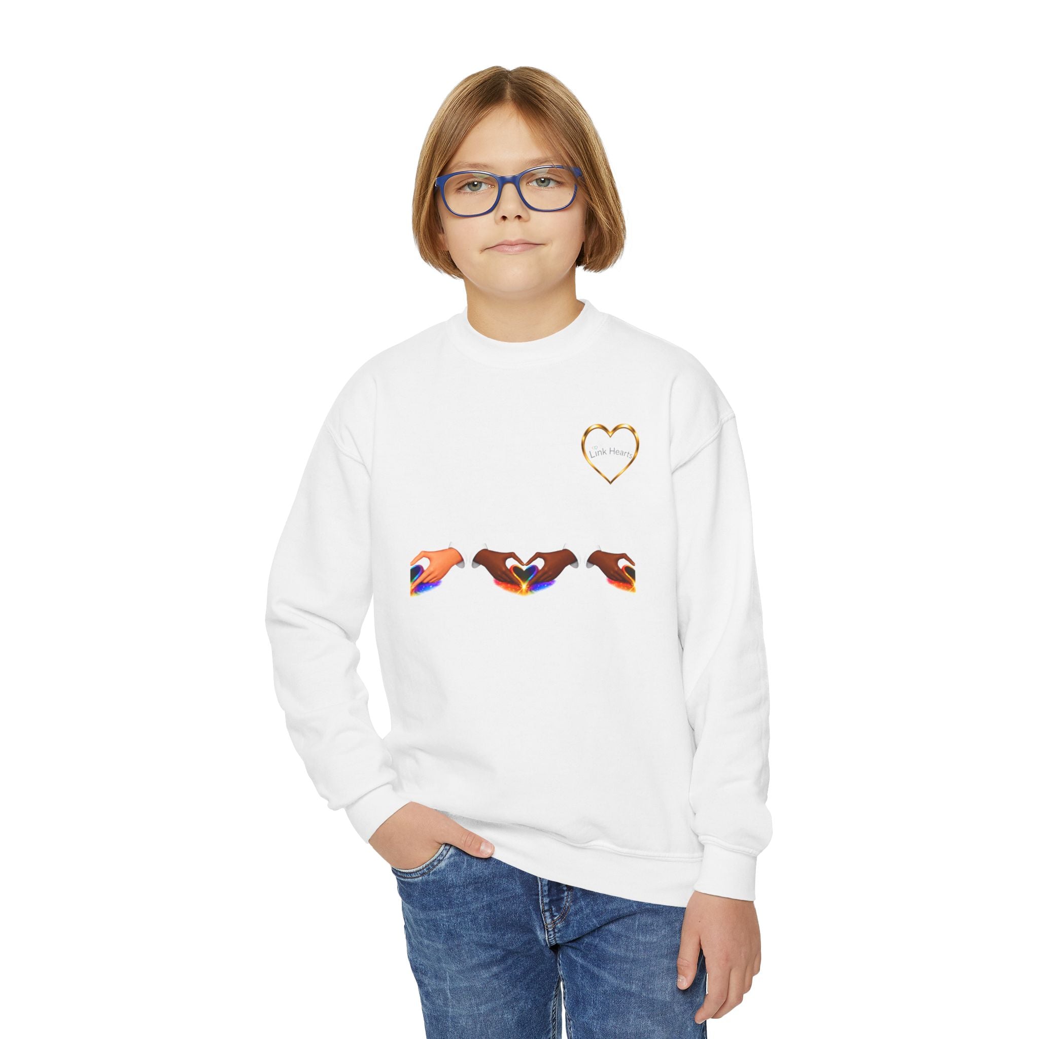 Link Hearts™ Unity Youth Crewneck Sweatshirt