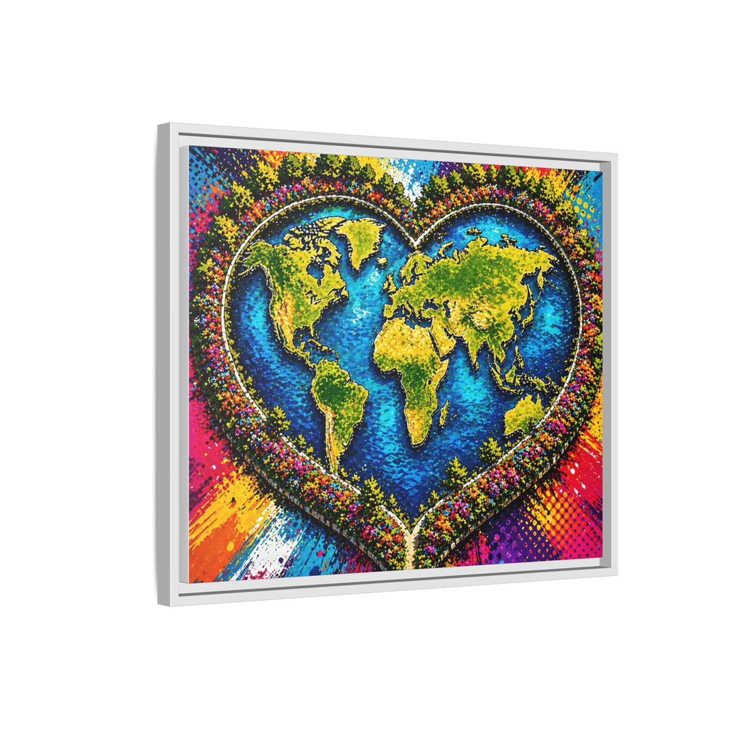 LinkHearts™ Framed Matte Canvas Wall Art — Multi‑Color