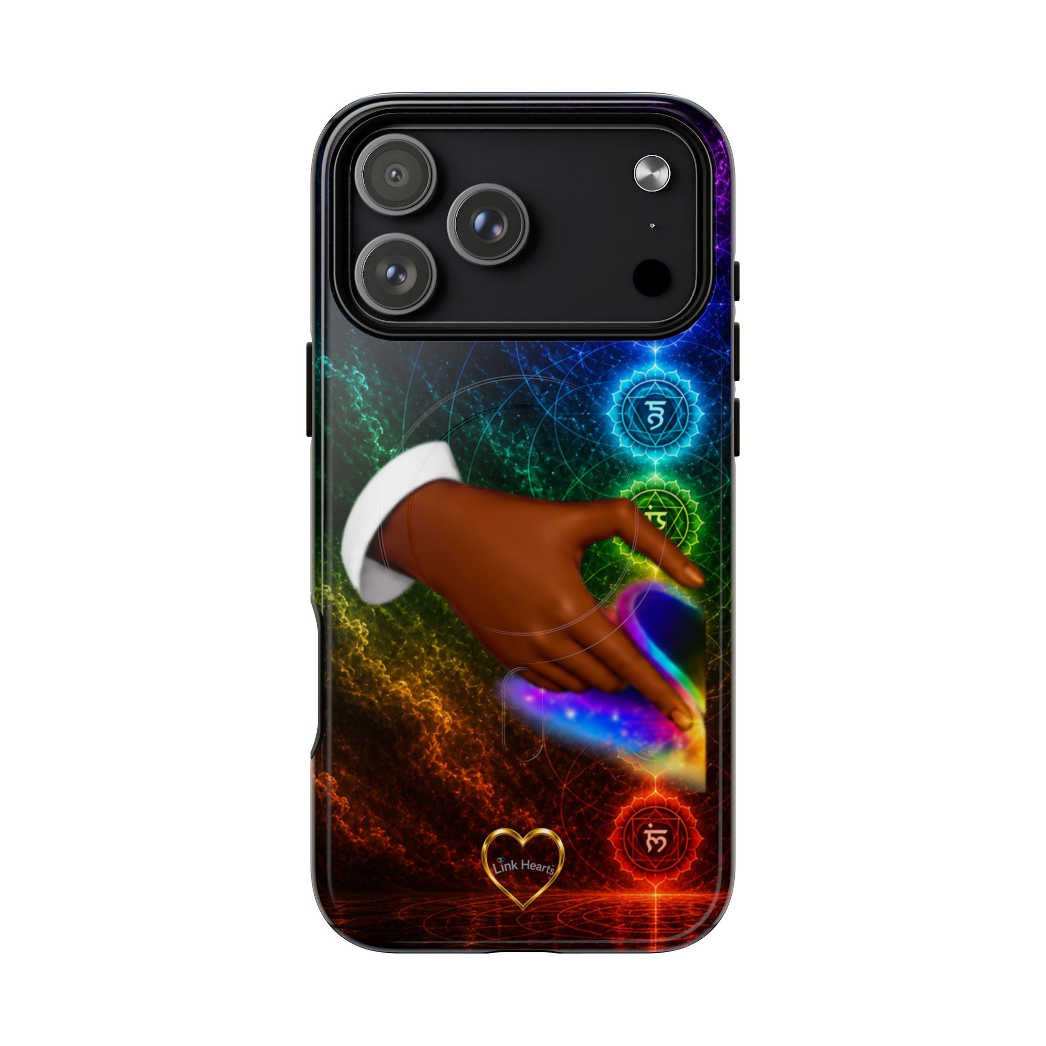Link Hearts™ Cosmic Energy Phone Case - Chakra Healing Magnetic Phone Case
