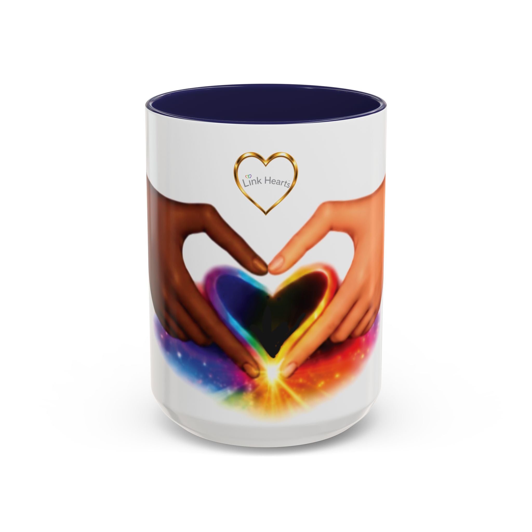 Link Hearts™ - Rainbow Unity Heart Mug.