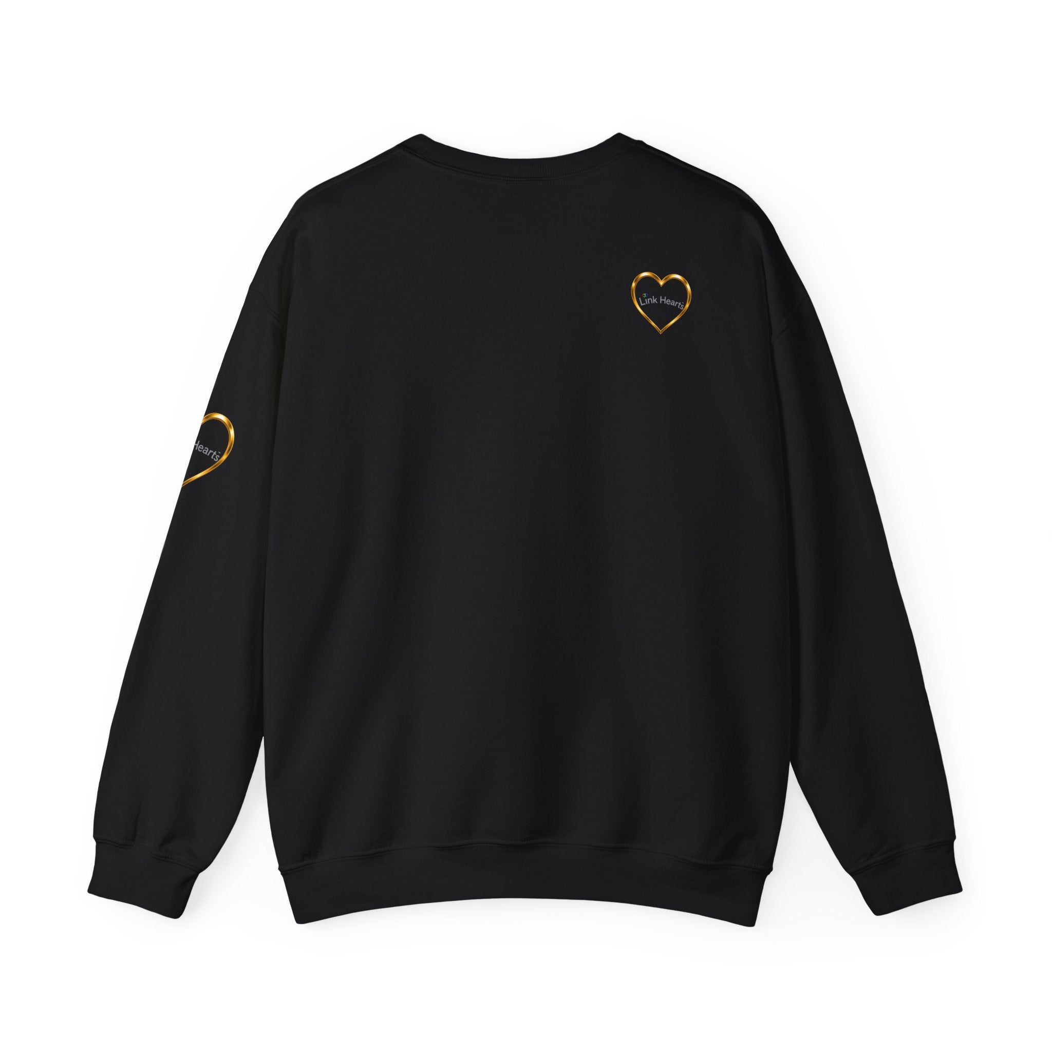 Heart Hands Crewneck Sweatshirt — Rainbow Heart Hand Gesture Pullover