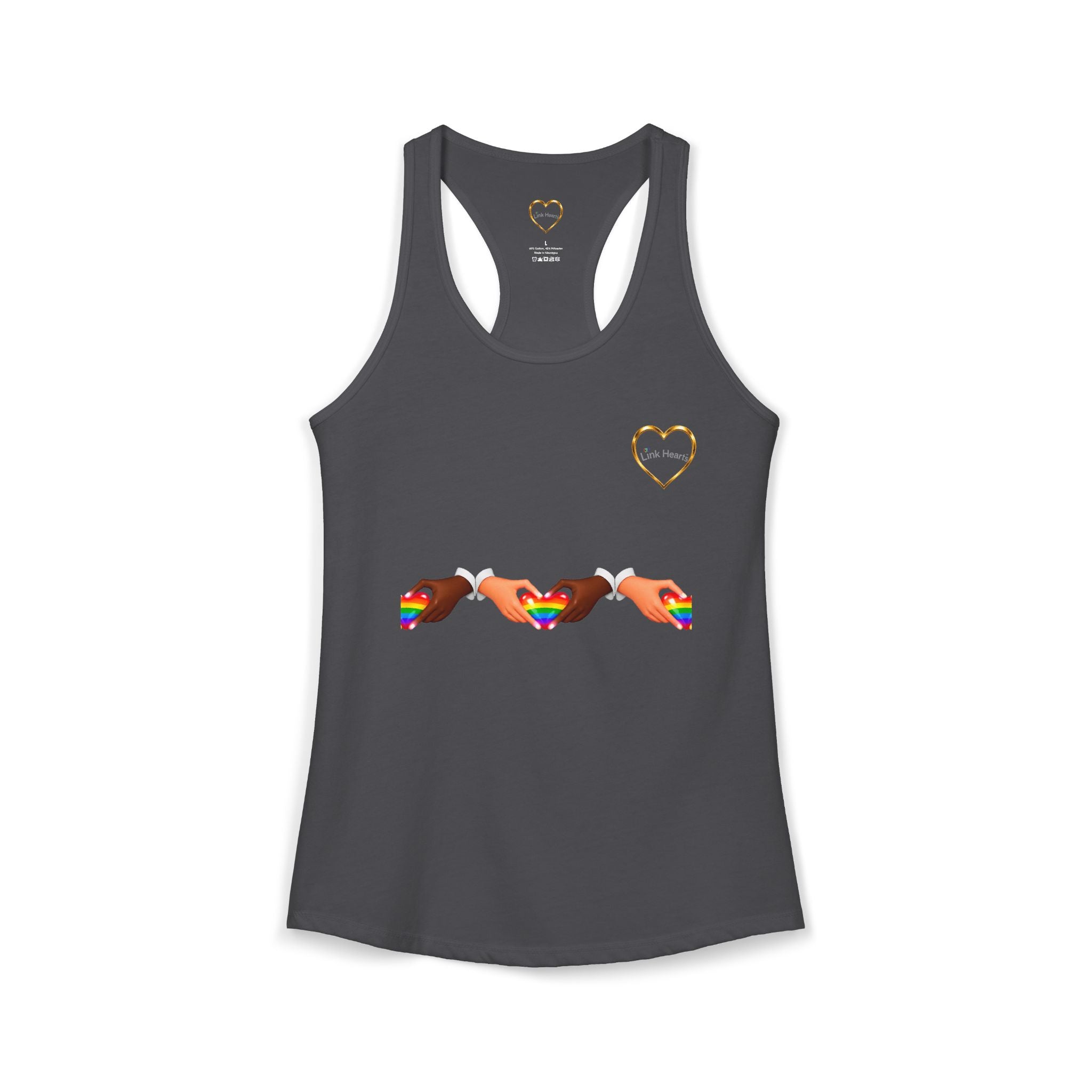 Link Hearts™ Women’s Ideal Racerback Tank – Wear Unity With Every Move.
