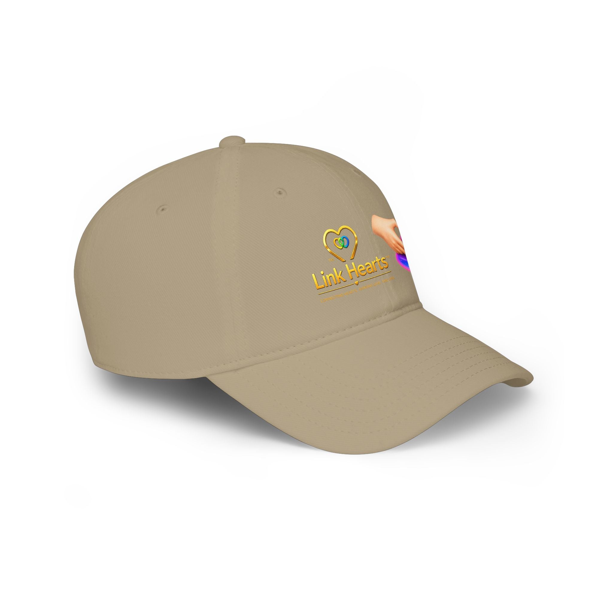Link Hearts Rainbow Heart Embroidered Couples Baseball Cap — Charity Donation Hat